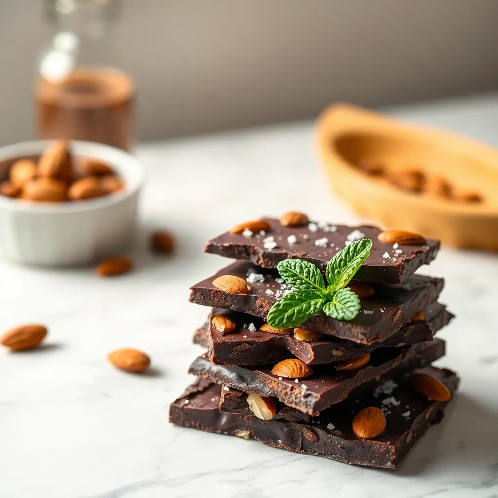 Dark Chocolate and Almond Bark (Flavonoid-Rich Indulgence)