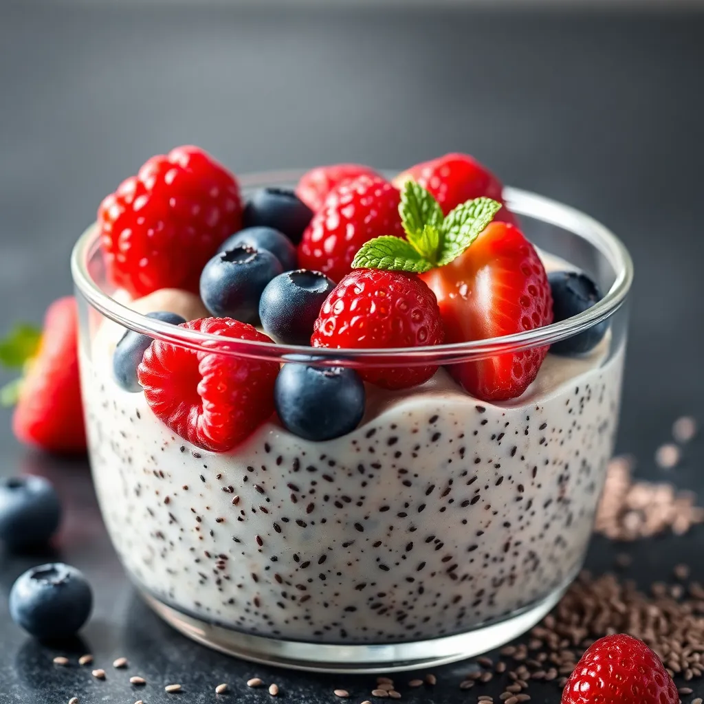 Berry Chia Seed Pudding (Morning Fiber Boost)