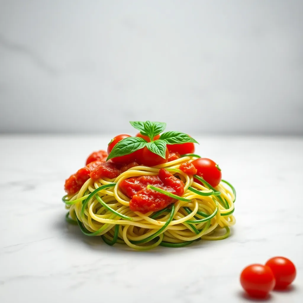 Zucchini Noodles with Tomato Basil Sauce (Low-Carb Nutrient Feast)
