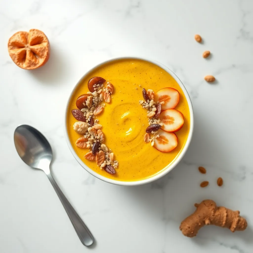 Turmeric and Ginger Smoothie Bowl (Morning Anti-Inflammatory Boost)