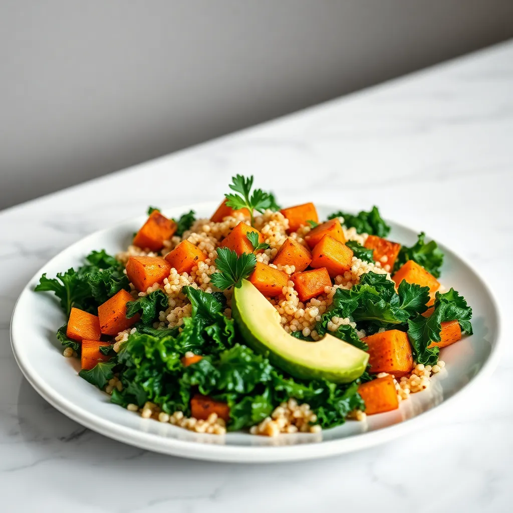 Roasted Sweet Potato and Kale Salad (Vitamin-Rich Side)