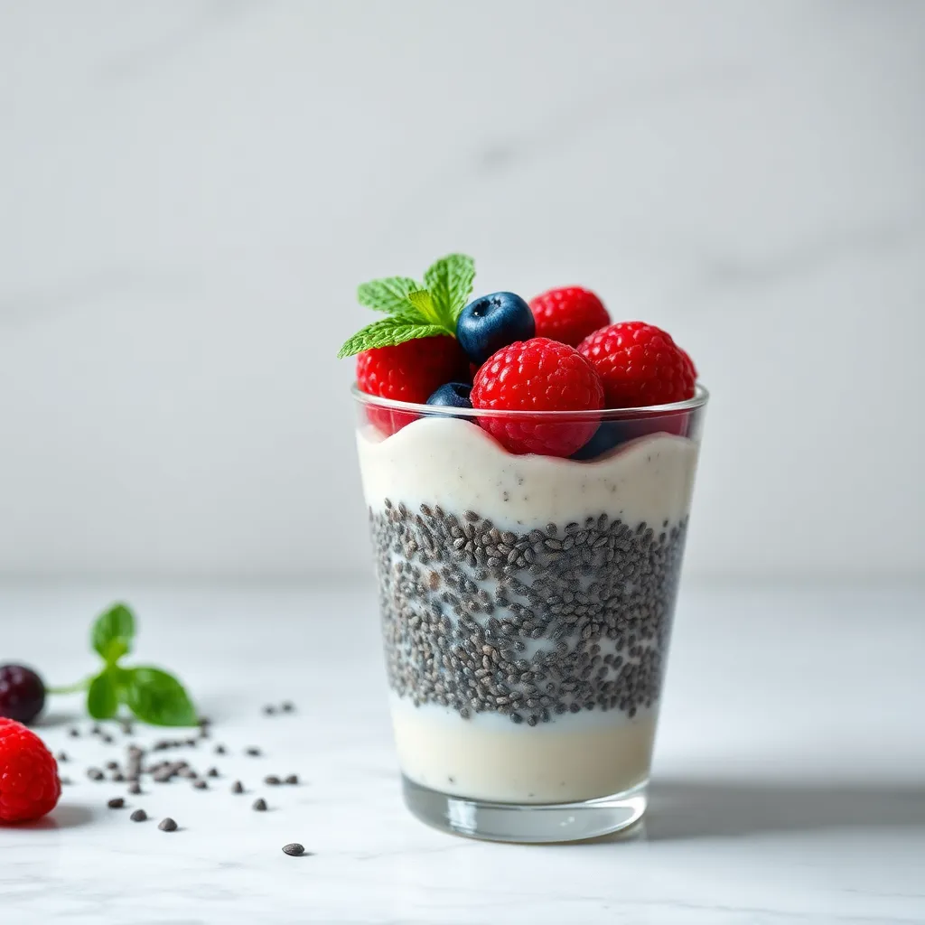 Chia Seed Pudding with Fresh Berries (Fiber-Packed Breakfast)