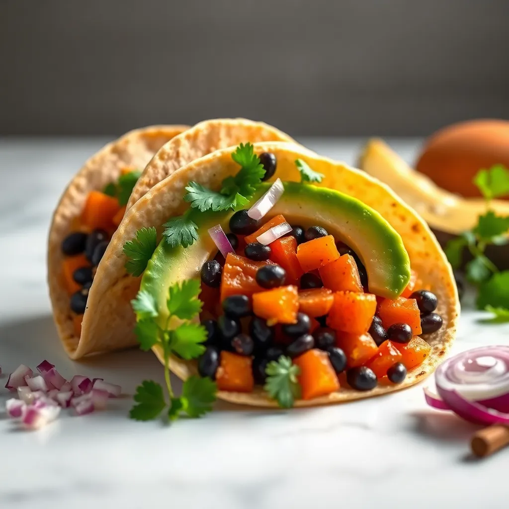 Sweet Potato and Black Bean Tacos (Digestive Health Feast)