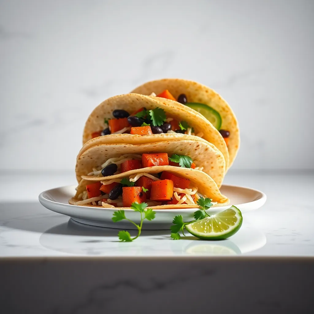 Sweet Potato and Black Bean Tacos (Beta-Carotene Packed Dinner)