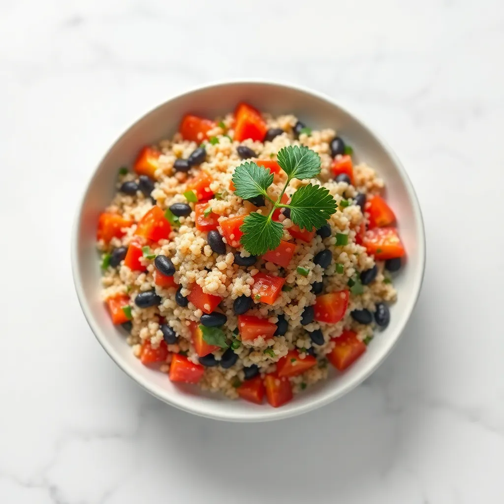 Quinoa and Black Bean Salad (Plant-Based Protein Lunch)