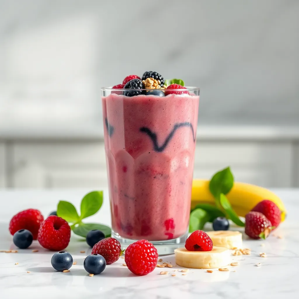 Berry Bliss Breakfast Smoothie (Antioxidant Boost)