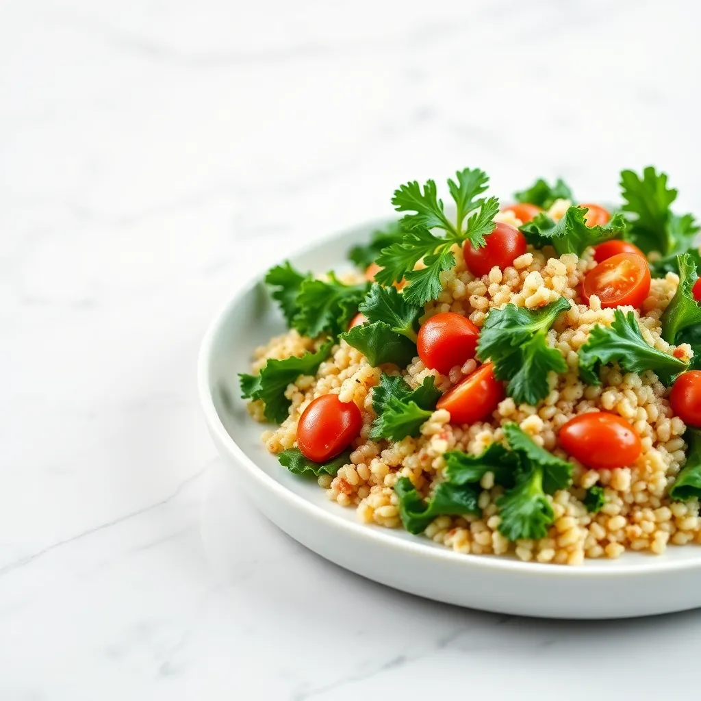 Quinoa and Kale Salad with Lemon Dressing (Vitamin C Power Lunch)