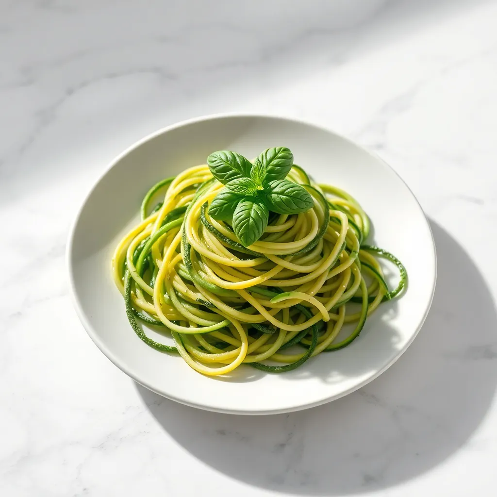 Zucchini Noodles with Avocado Pesto (Healthy Fats Delight)