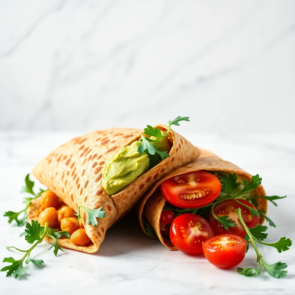 Crispy Chickpea and Sweet Potato Wrap (Plant-Based Nutrient Powerhouse)