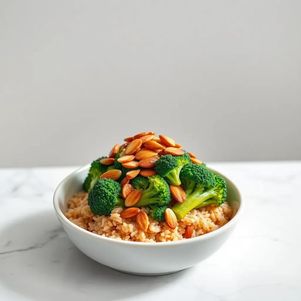 Steamed Broccoli and Almond Stir-Fry (Vitamin E and Fiber Delight)