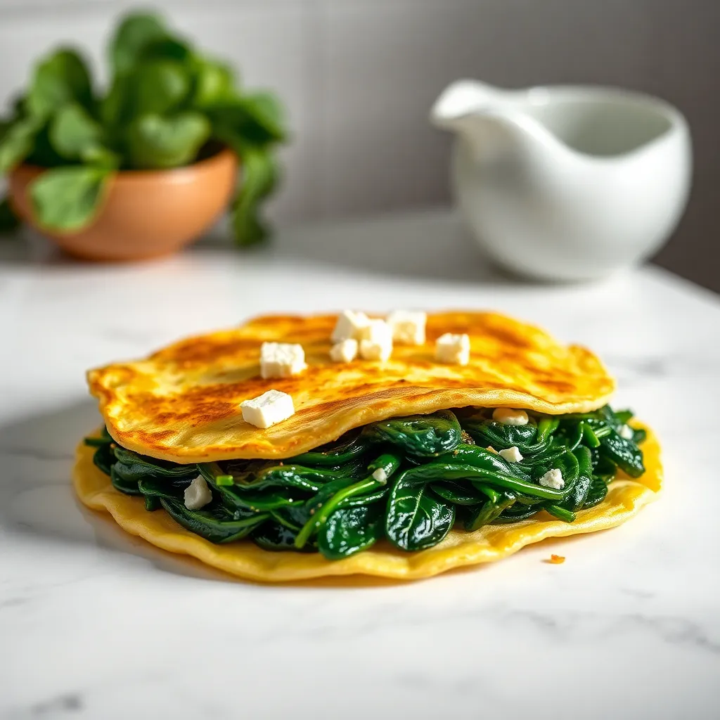 Spinach and Feta Omelette (Iron-Boosting Brunch)